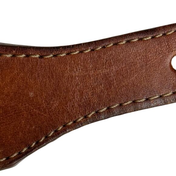 Vintage Silver Creek Western Concho Belt Men 28 Brown Genuine Leather Adjustable - Picture 15 of 16